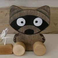 Raton-laveur en bois / Crocolo, jouets écologiques