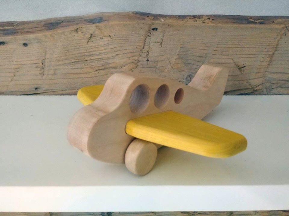 Avion de bois / Crocolo, jouets écologiques