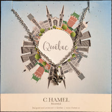 Charger l&#39;image dans la galerie, Collier avec carte Ville de Québec, Fleur de lys
